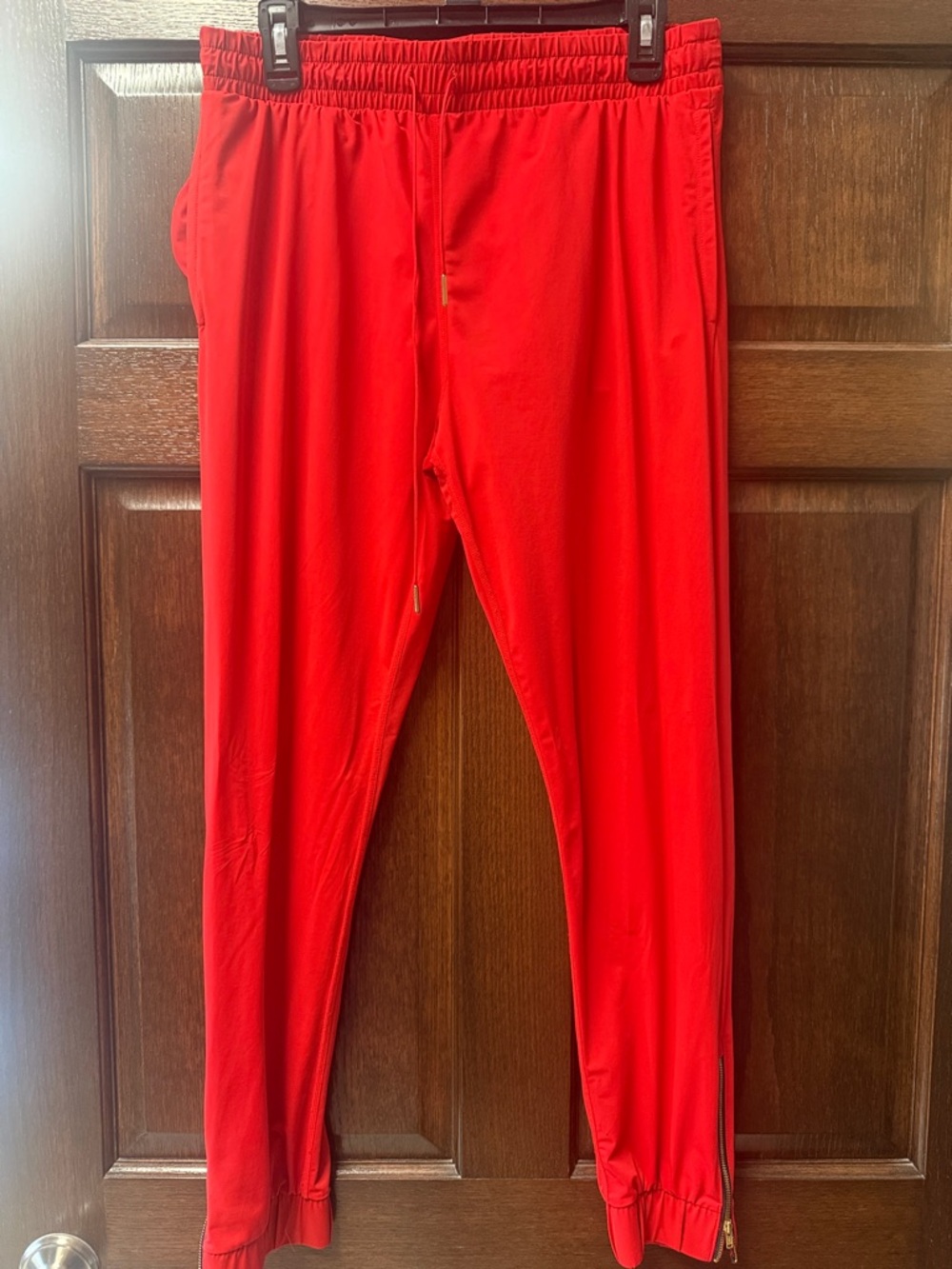 Bright Red Lightweight Jogger Pants